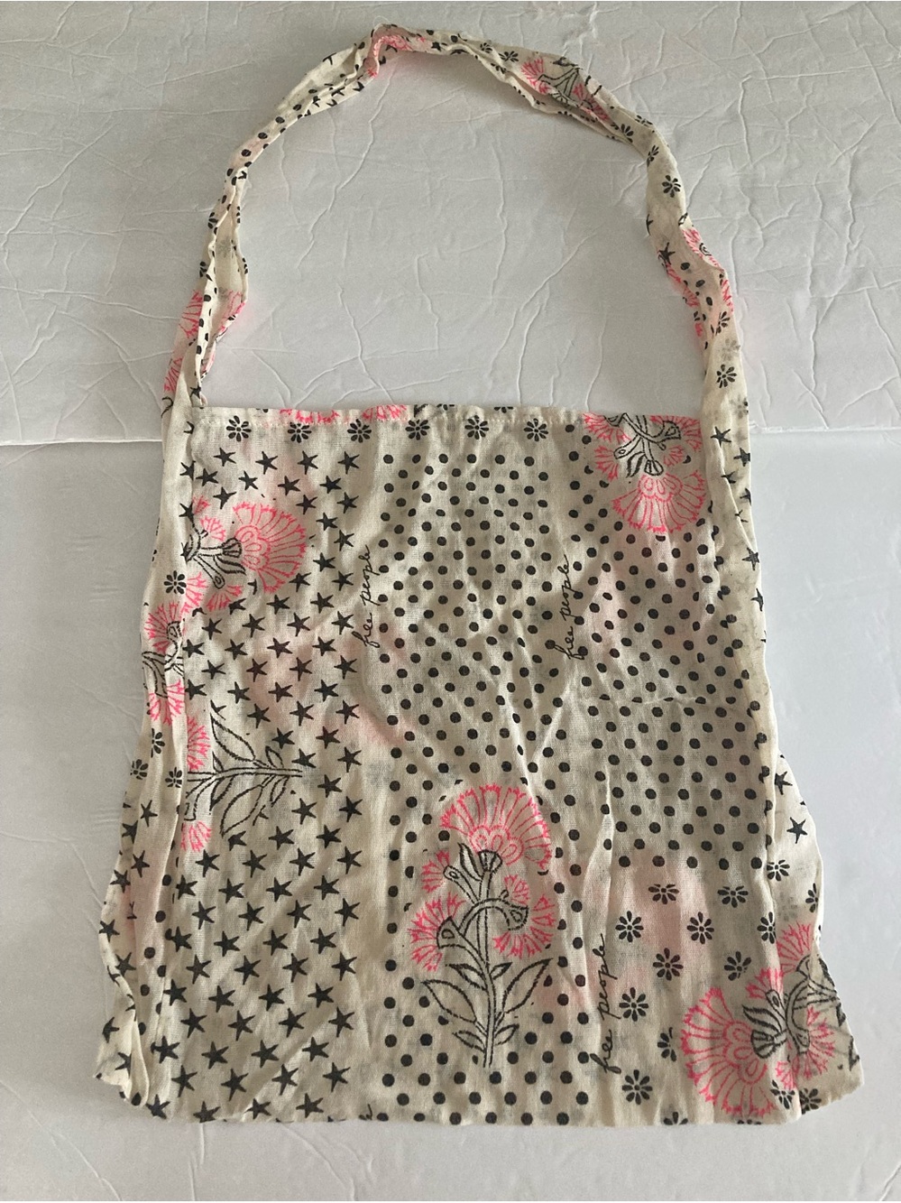 Free People / Floral lightweight linen tote